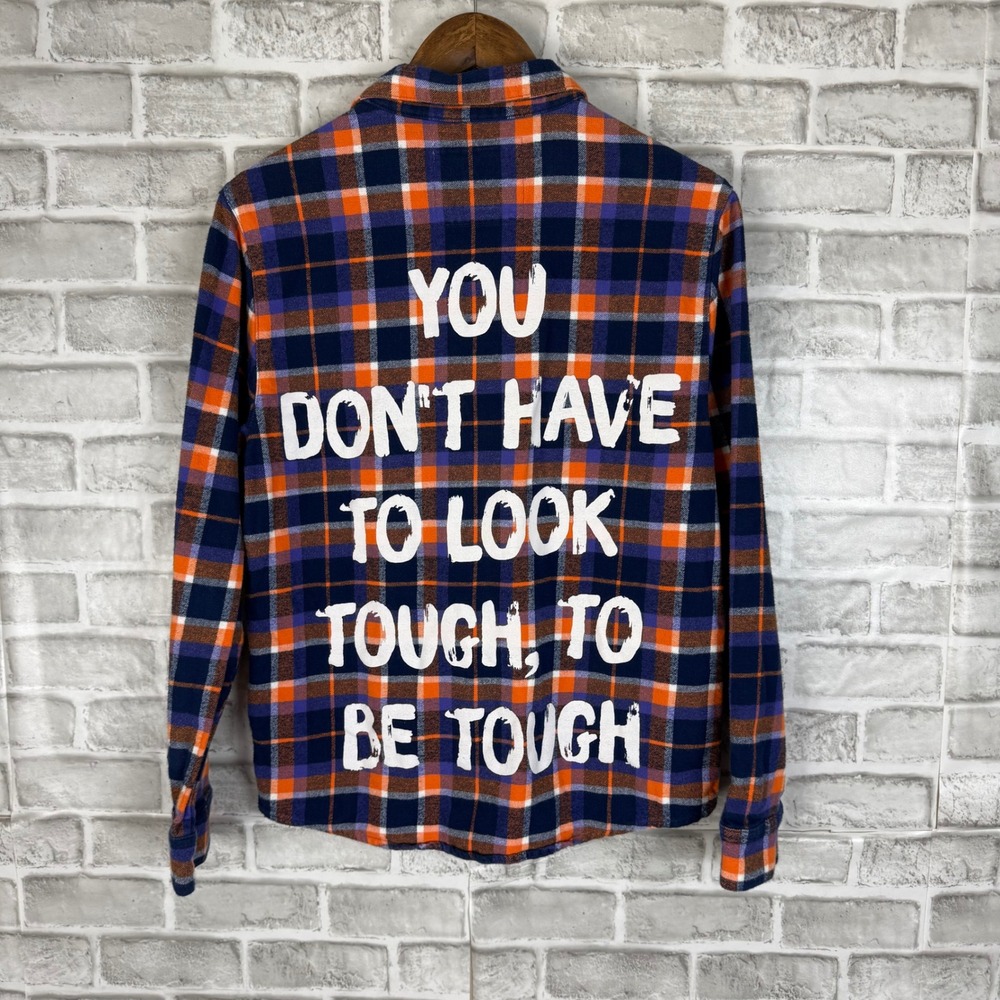 Cakeworthy Star Wars Ahsoka Tano Flannel Shirt Mens SmalL Purple Orange Plaid